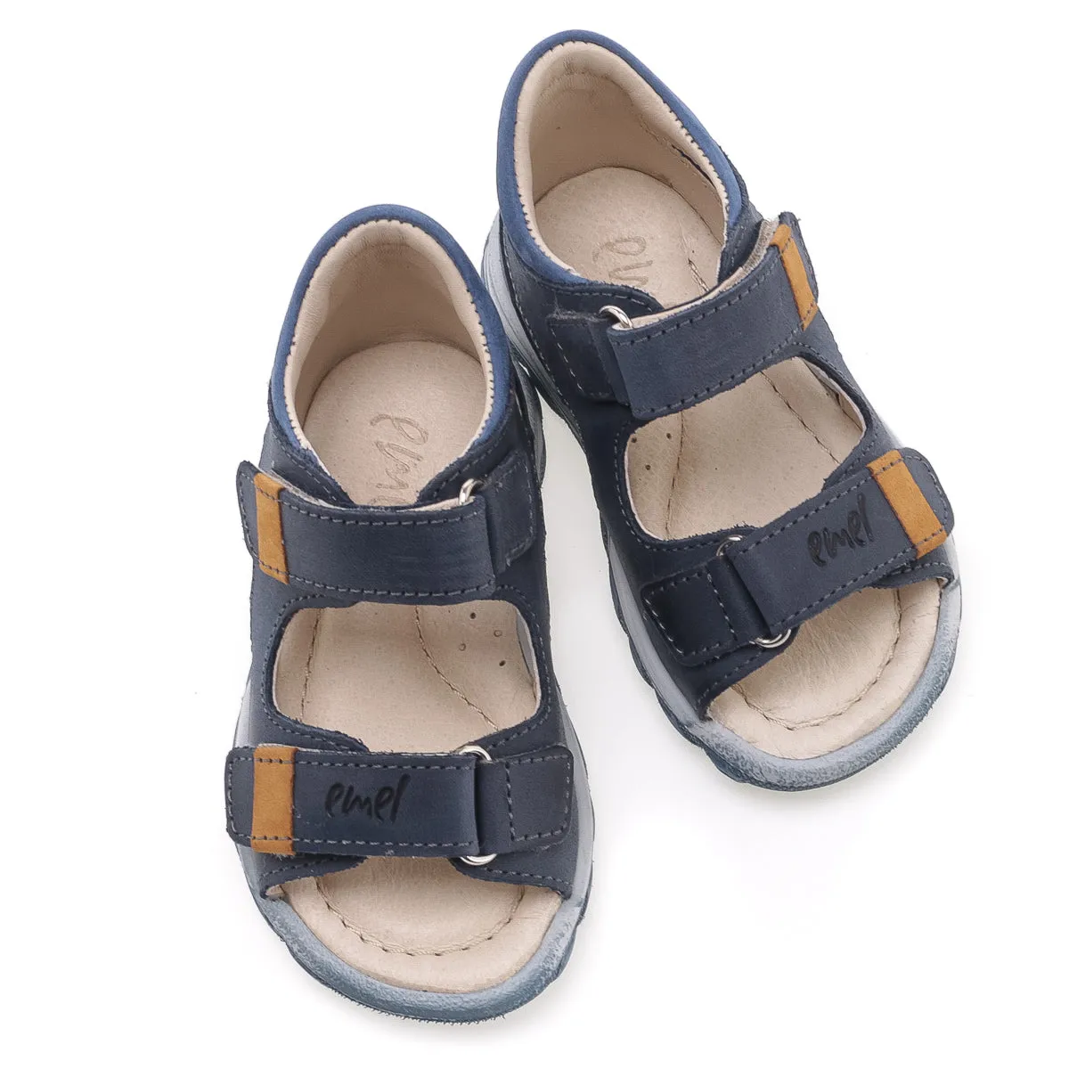 (1560-23) Emel navy velcro Sandals