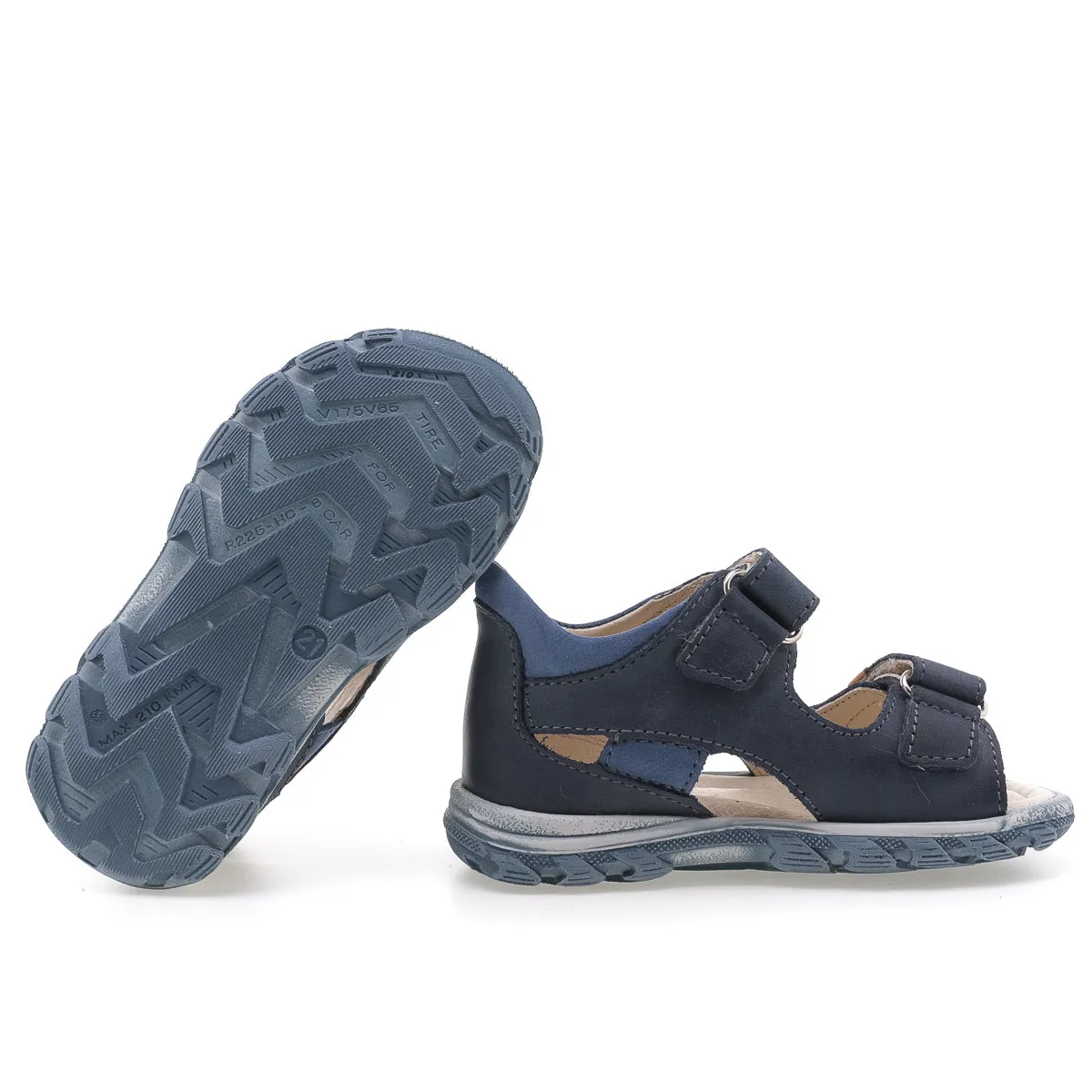 (1560-23) Emel navy velcro Sandals