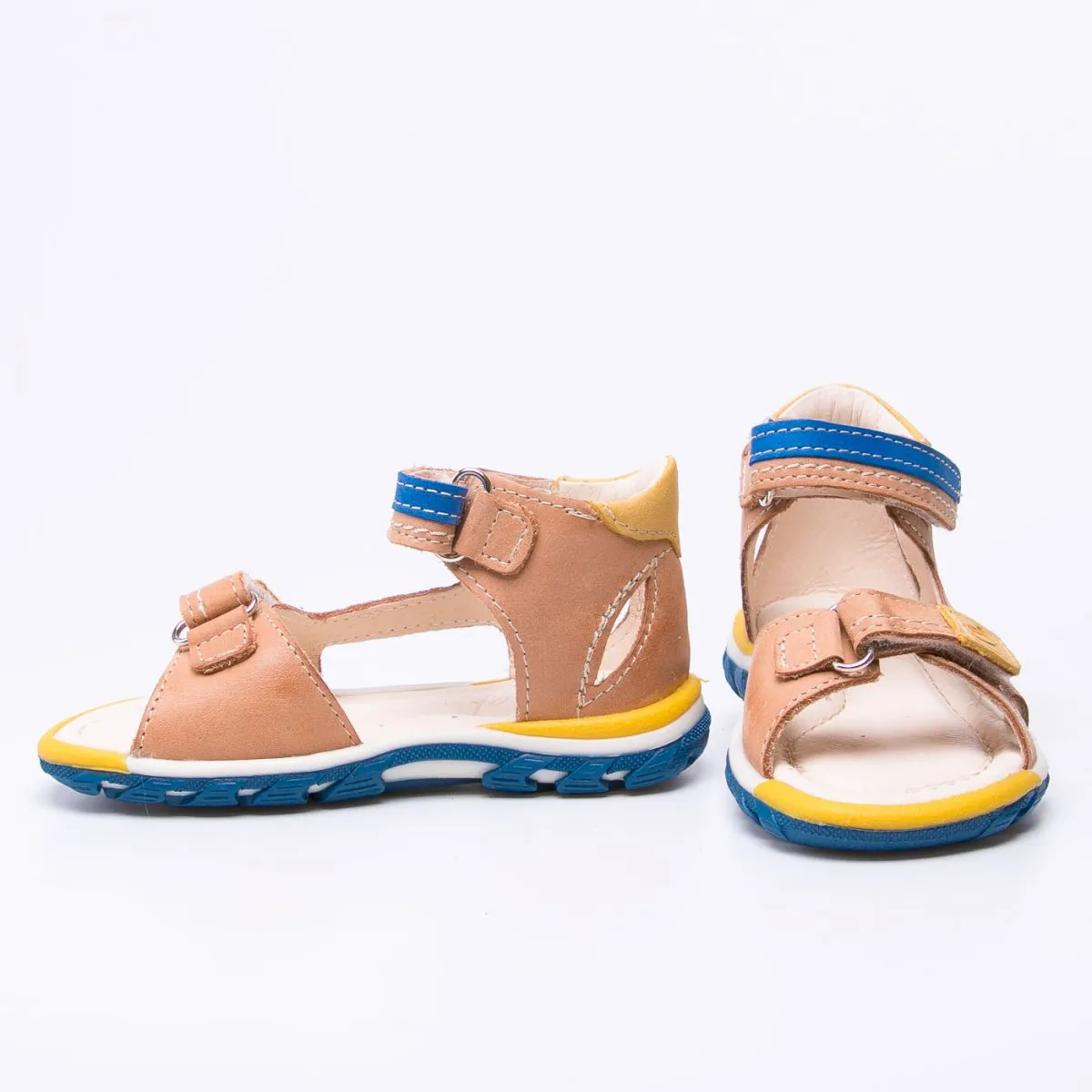 (2639-1) Emel cognac velcro sandals