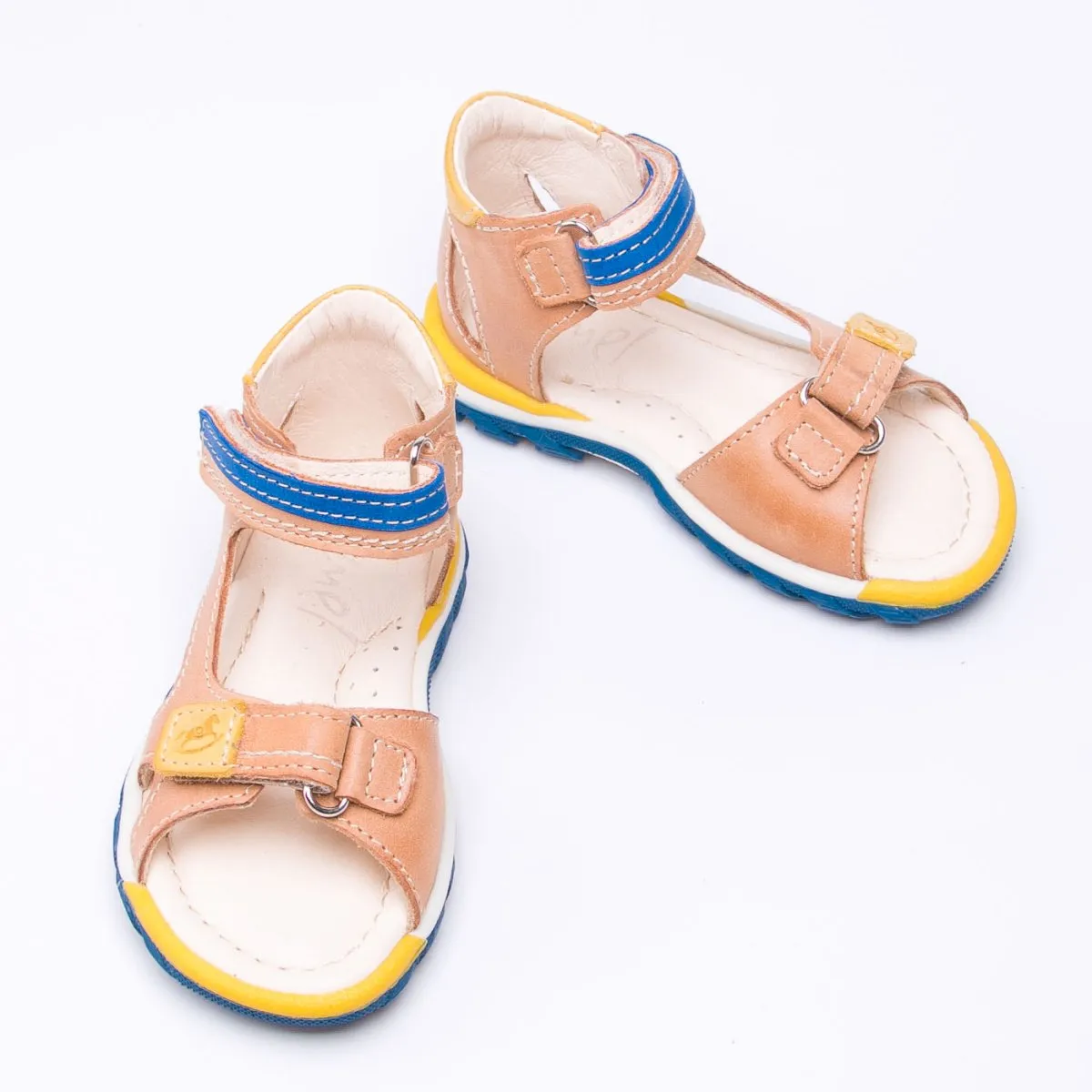 (2639-1) Emel cognac velcro sandals