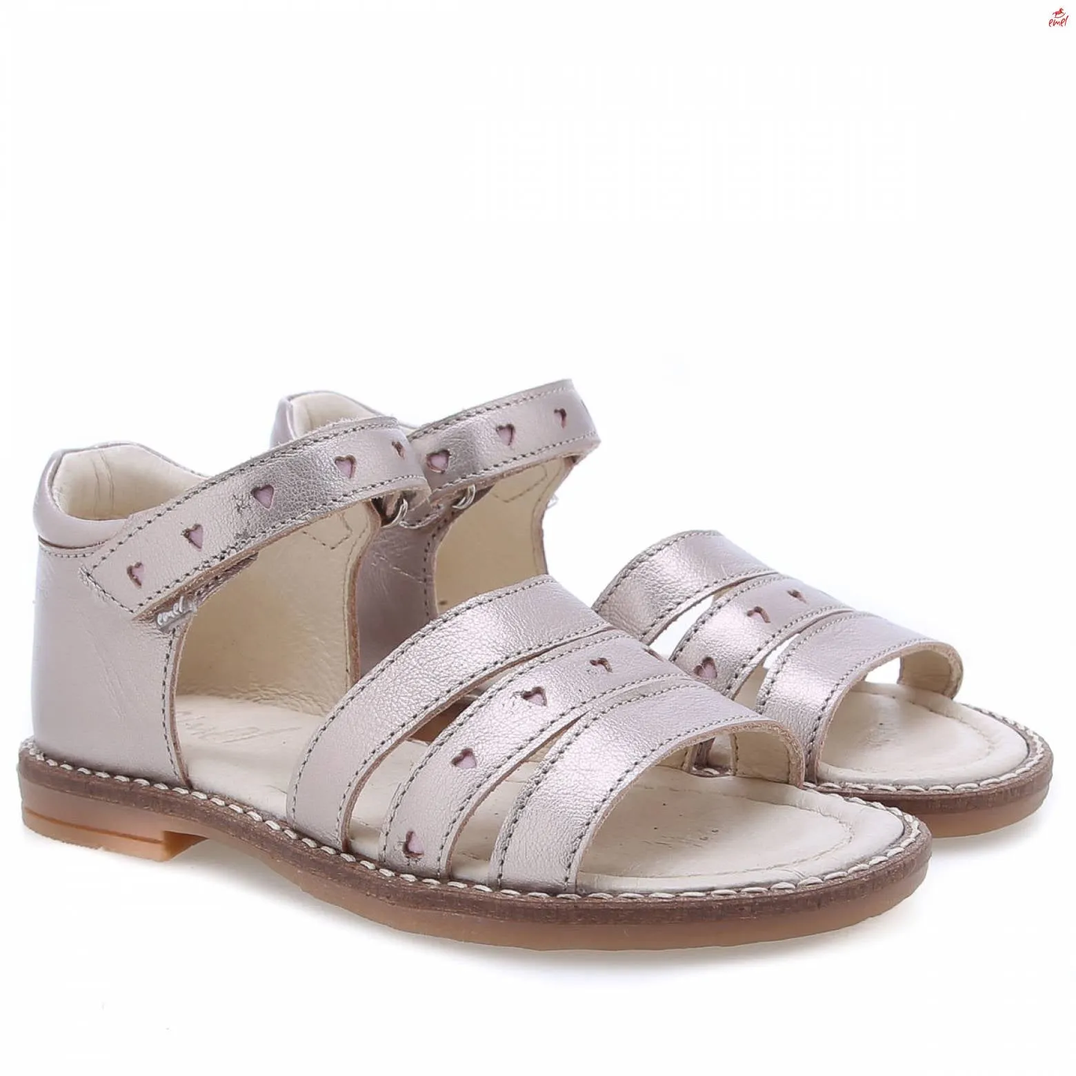 (2715-1) Emel closed silver sandals