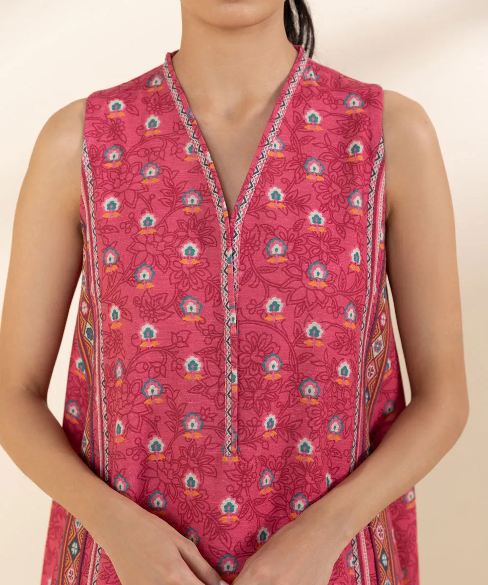 3 Piece - Printed Khaddar Suit