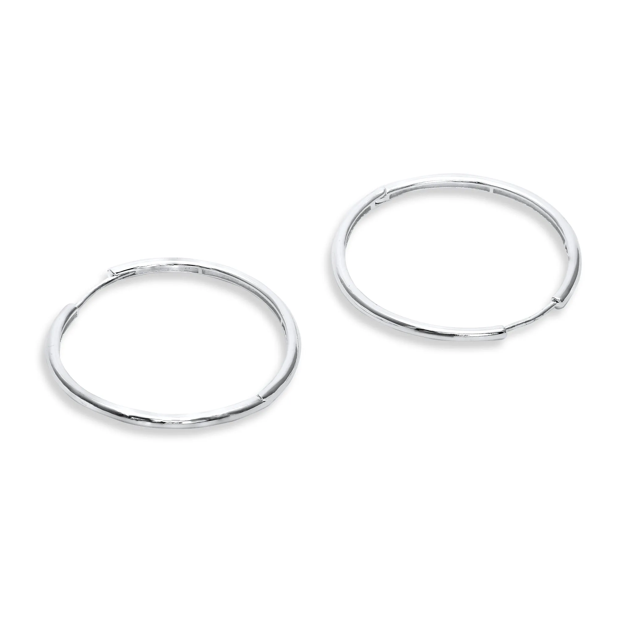 925 Pure Sterling St Silver Plated Hoops  For Women By Accessorize London