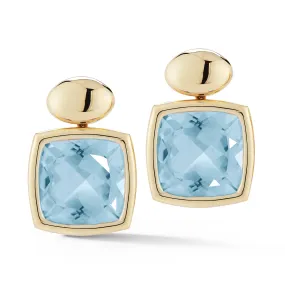 A & Furst - Gaia - Drop Earrings with Blue Topaz, 18k Yellow Gold