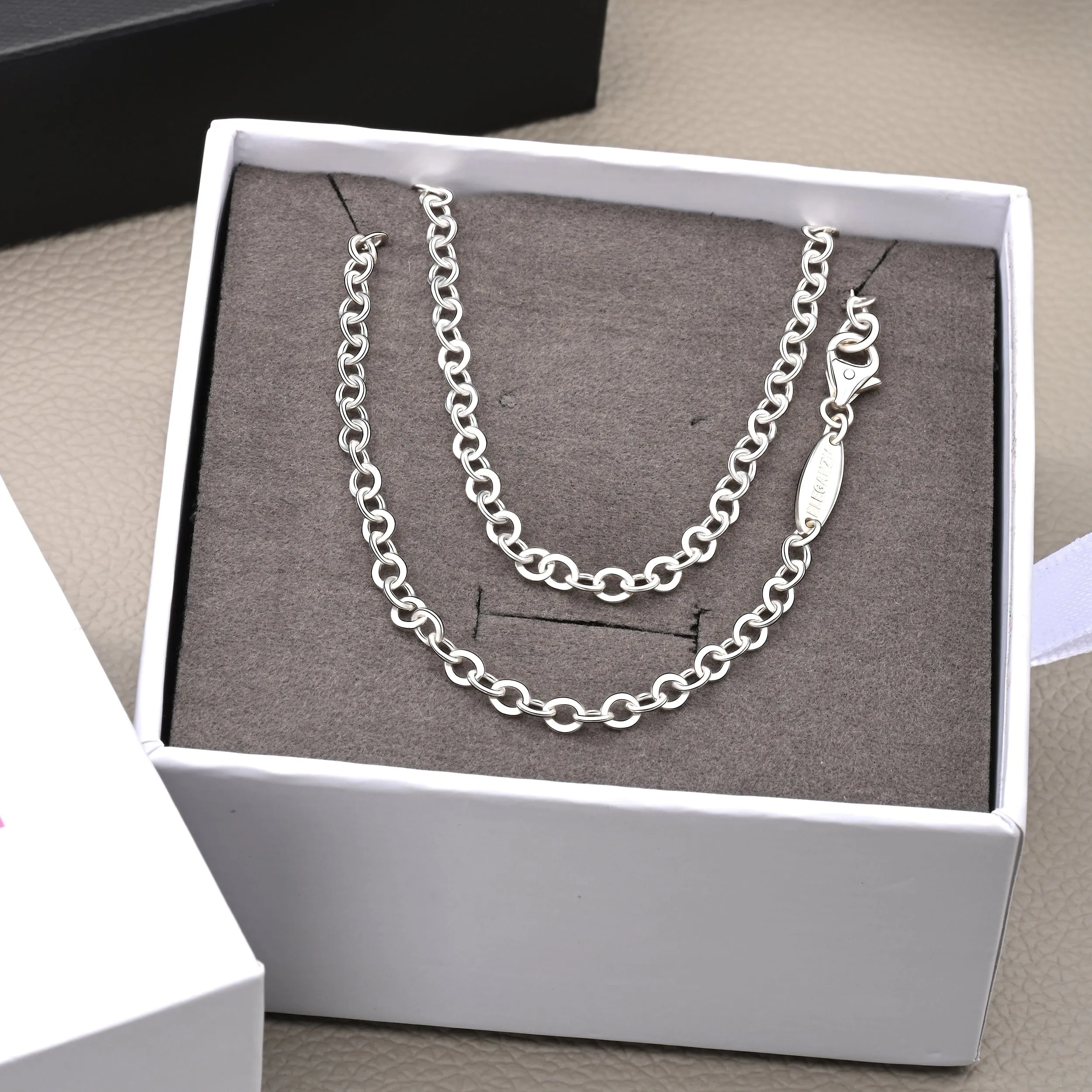 Adjustable Sterling Silver Necklace Chain for Men