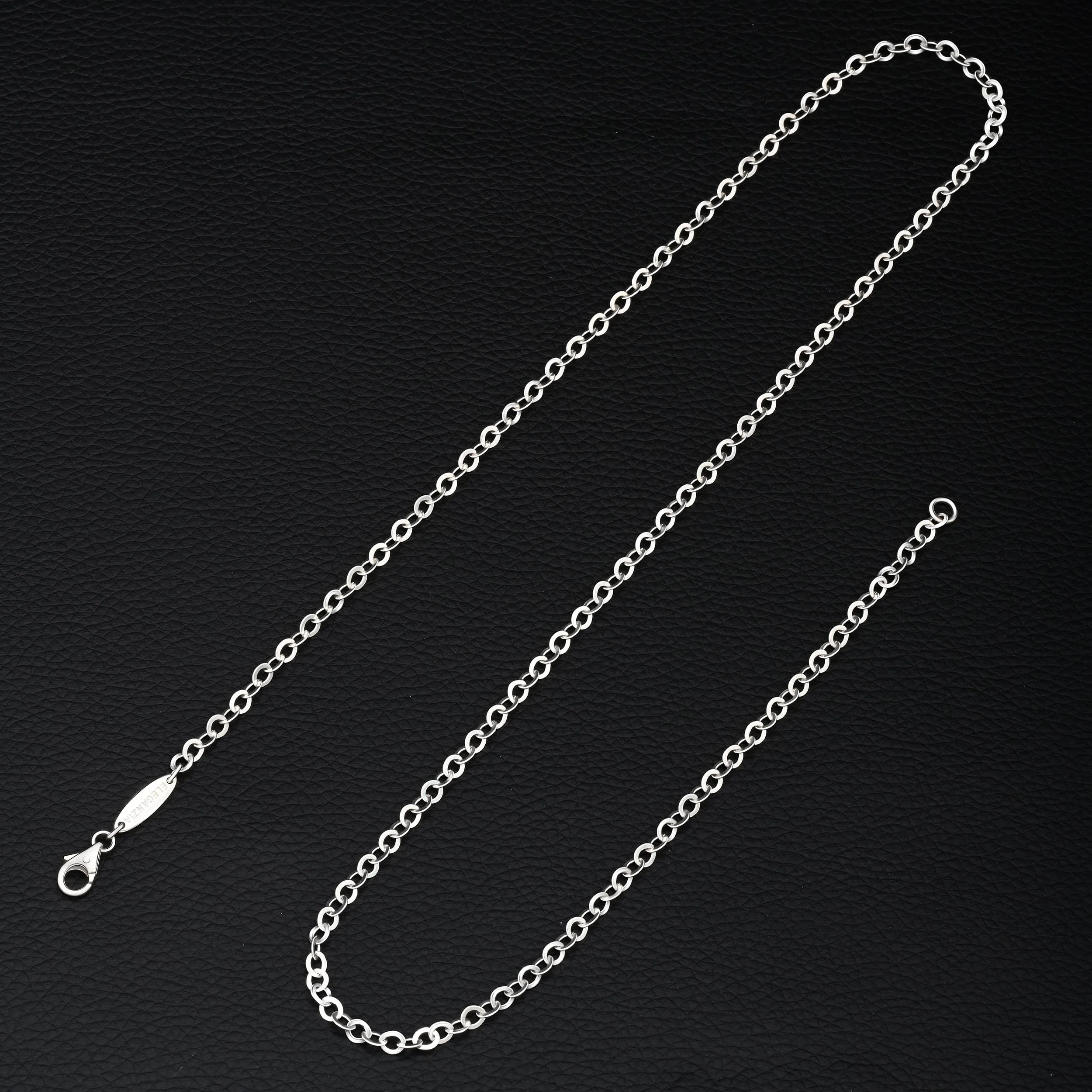 Adjustable Sterling Silver Necklace Chain for Men