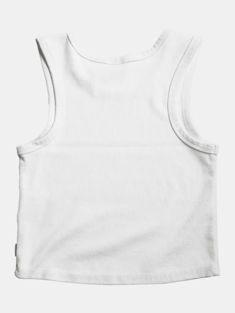 Afends Jasmin Hemp Ribbed Tank - Off White