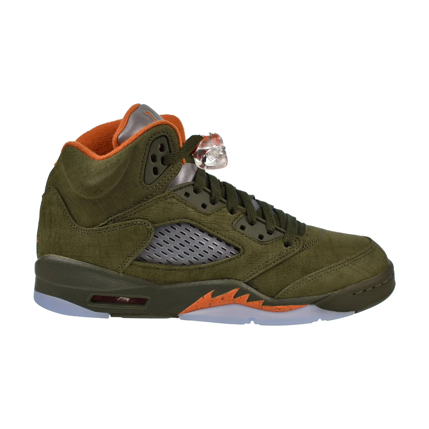 Air Jordan 5 Retro (GS) Big Kids' Shoes Army Olive-Solar Orange