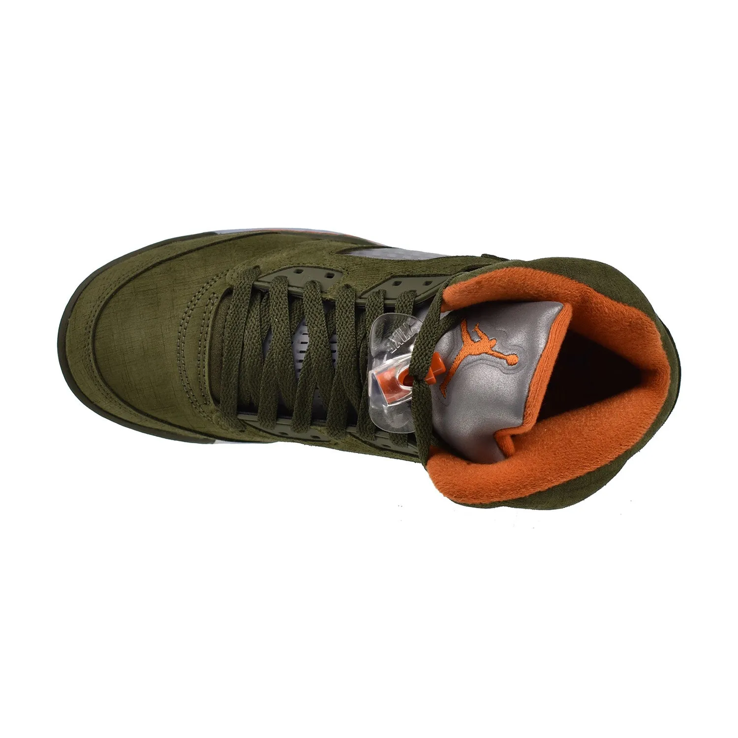 Air Jordan 5 Retro (GS) Big Kids' Shoes Army Olive-Solar Orange