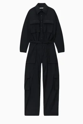 Alexander Wang Button Up Cargo Jumpsuit - Black