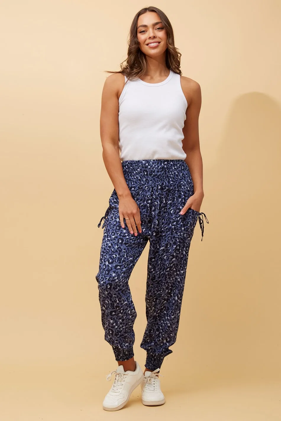 ANIMAL PRINT BOHO HAREM PANTS