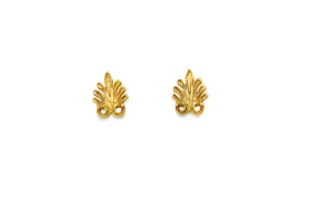 Anthemion Palmettes Gold Earrings