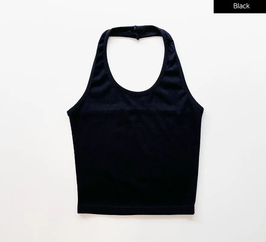 Basic Halterneck Tank Top CJj09