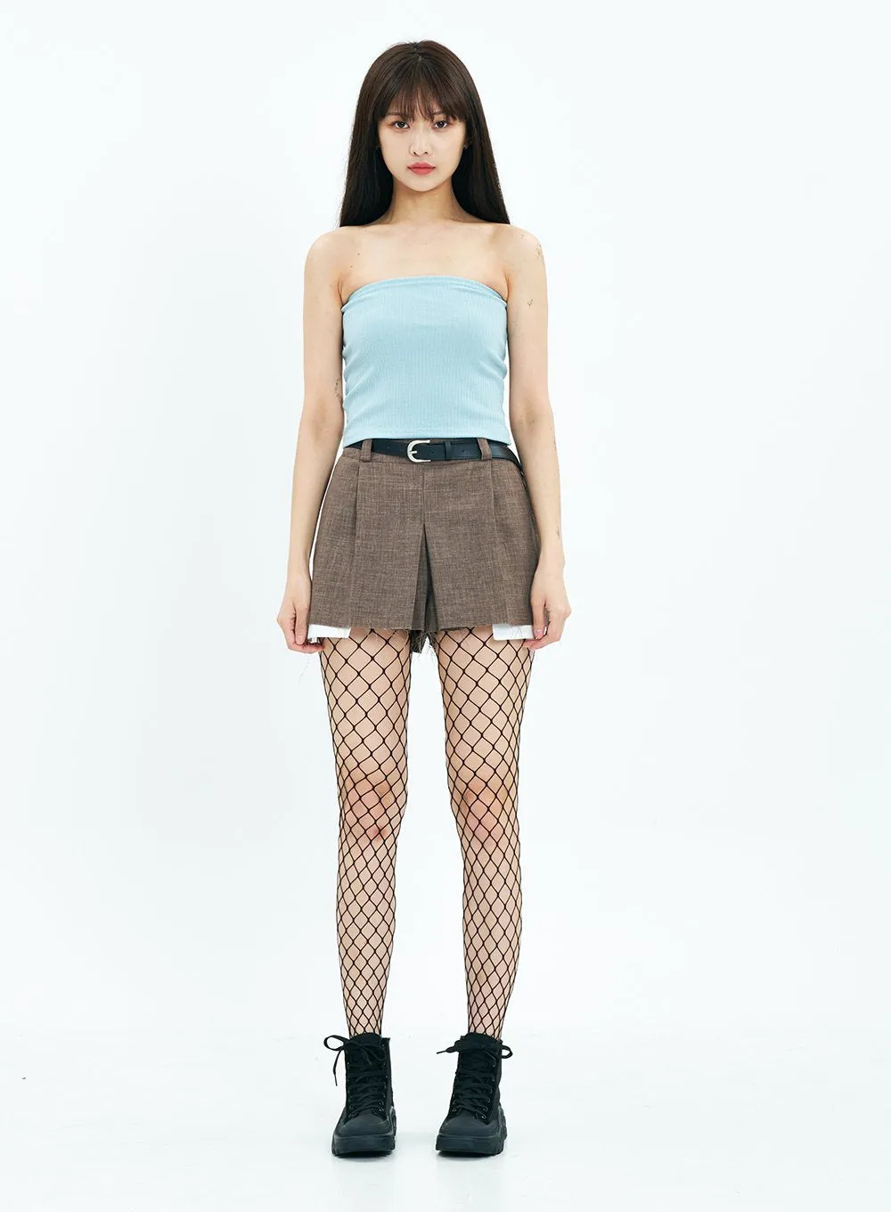 Basic Knit Cropped Tube Top CA20