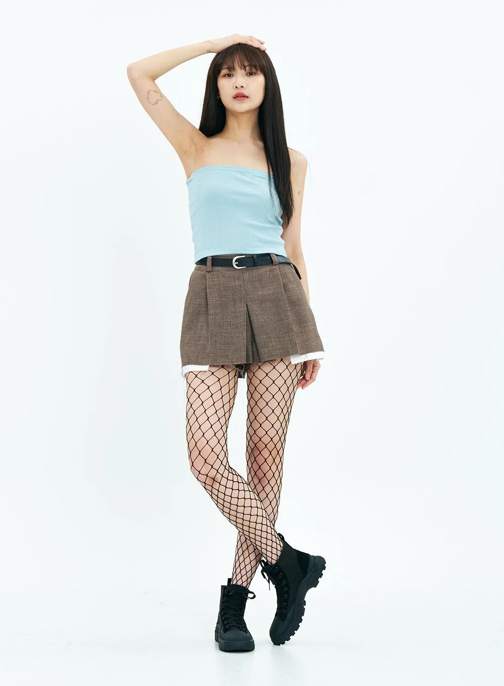 Basic Knit Cropped Tube Top CA20