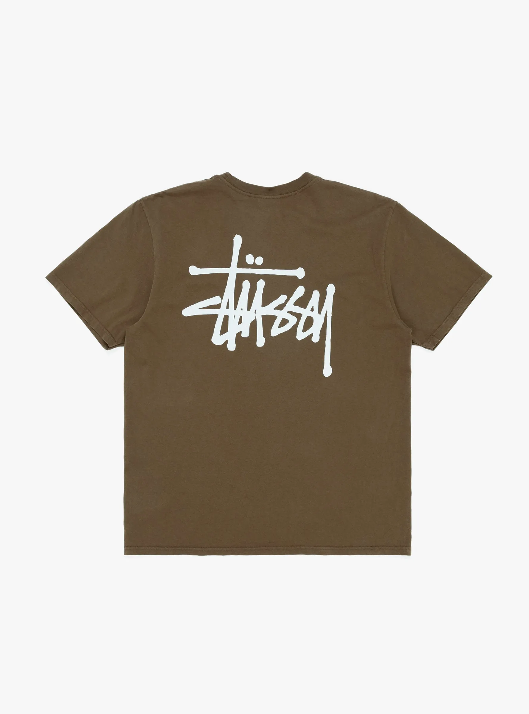 Basic Stussy Pig. Dyed T-shirt Brown