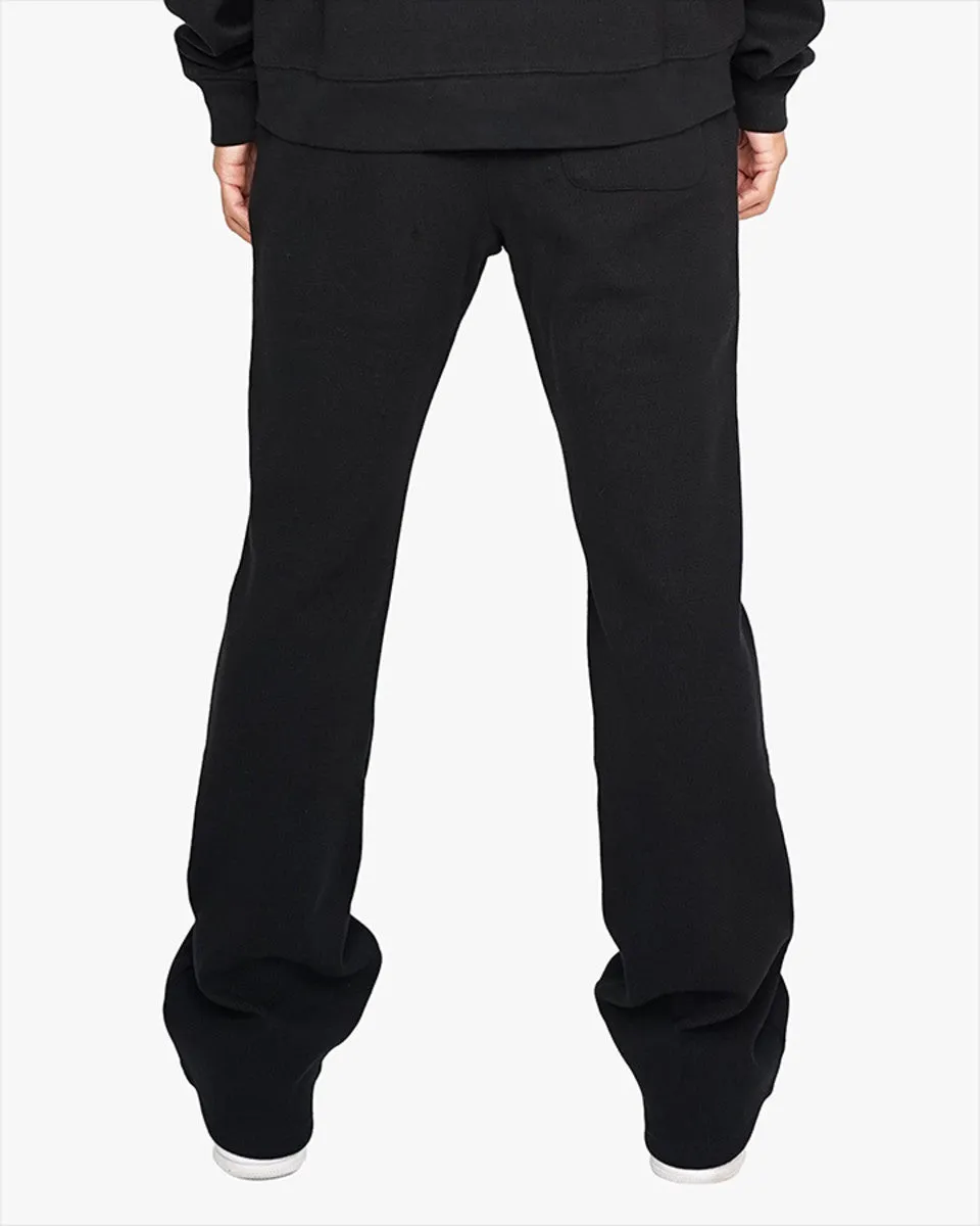 Black Thermal Stacked Sweats