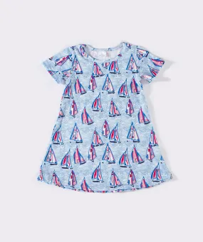 Blue sailboat dress