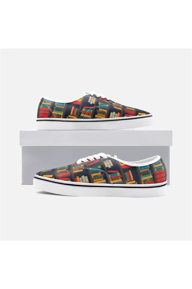 Bookshelf Unisex Canvas Sneakers