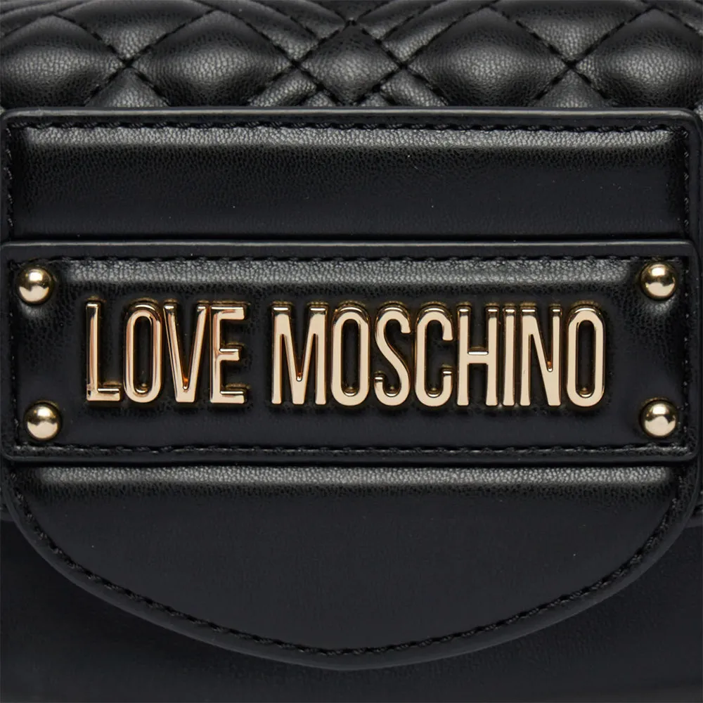 Borsa a Tracolla LOVE MOSCHINO linea Quilted Tab Nero