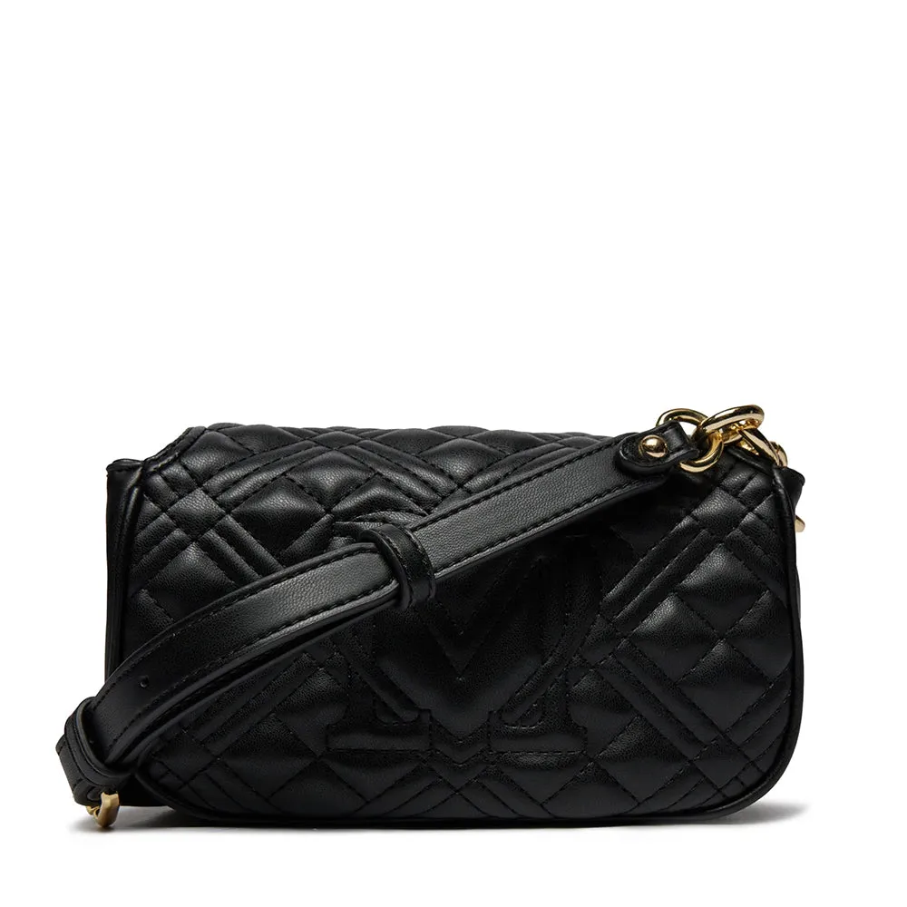 Borsa a Tracolla LOVE MOSCHINO linea Quilted Tab Nero