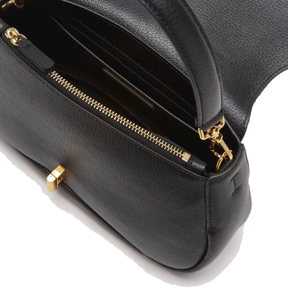 Borsa Donna a Mano con Tracolla COCCINELLE in Pelle linea Himma colore Nero