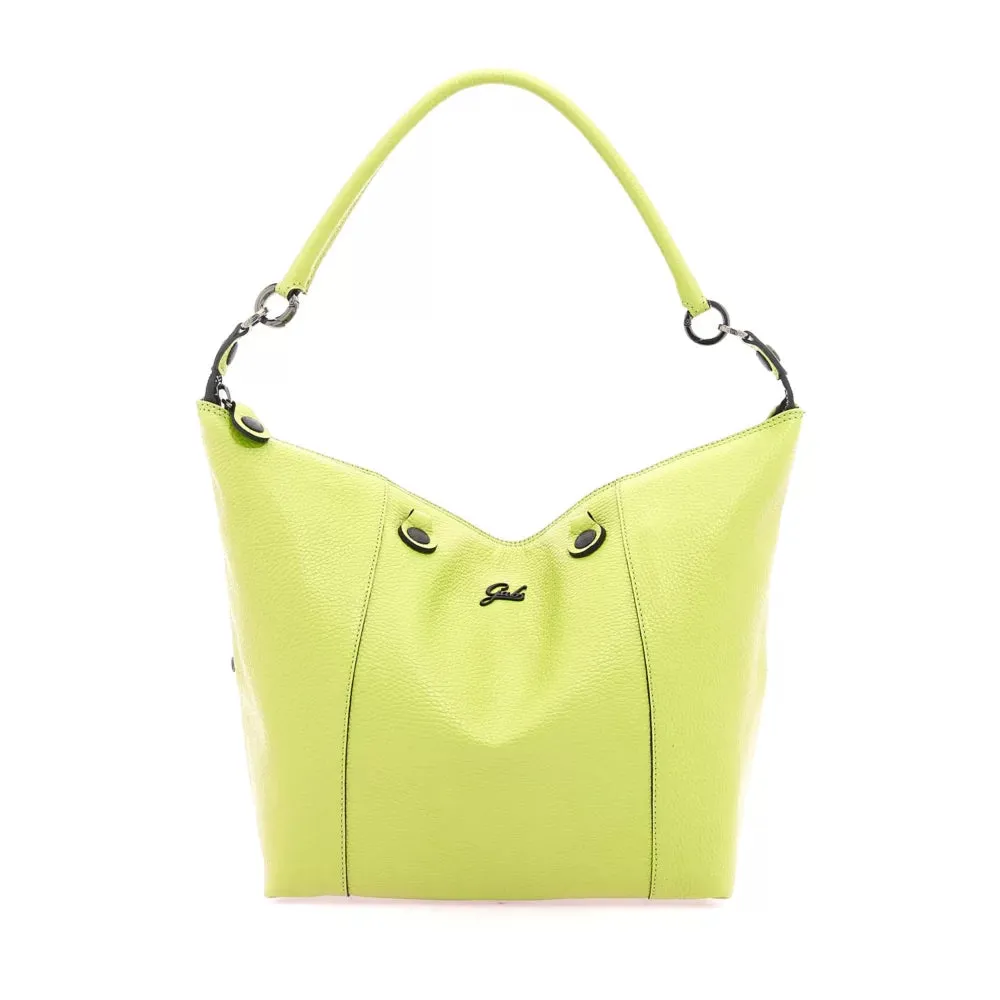 Borsa Donna a Mano con Tracolla GABS G3 PLUS in Pelle Martellata Cyber Lime Large