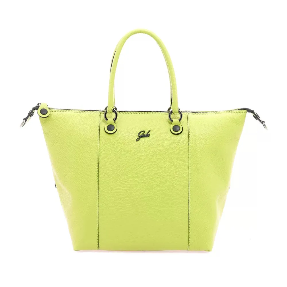 Borsa Donna a Mano con Tracolla GABS G3 PLUS in Pelle Martellata Cyber Lime Large