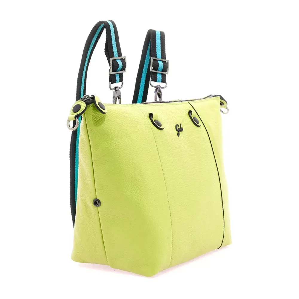 Borsa Donna a Mano con Tracolla GABS G3 PLUS in Pelle Martellata Cyber Lime Large