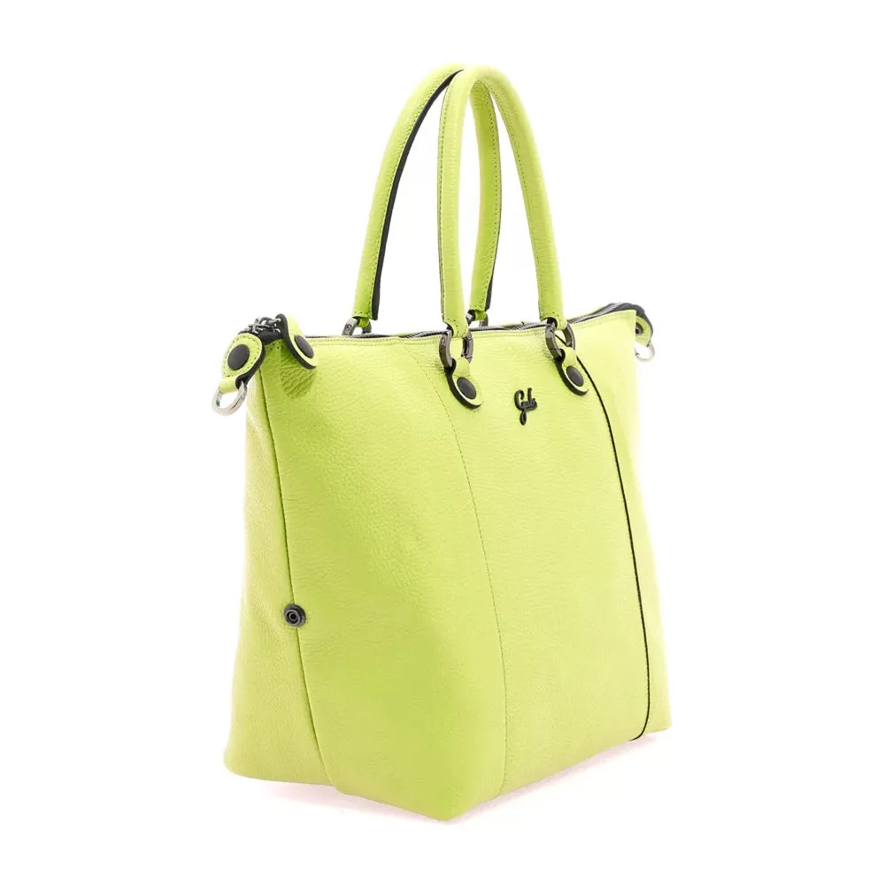 Borsa Donna a Mano con Tracolla GABS G3 PLUS in Pelle Martellata Cyber Lime Large