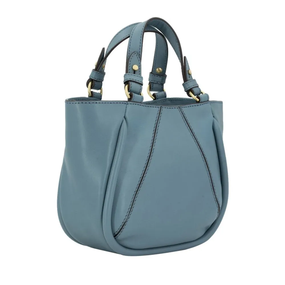 Borsa Donna a Mano con Tracolla THE BRIDGE linea Brigida in Pelle Azzurra