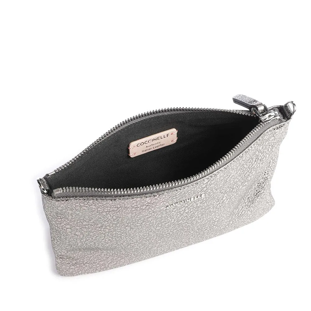 Borsa Donna a Tracolla COCCINELLE in Pelle Gun Metal Linea Stardust