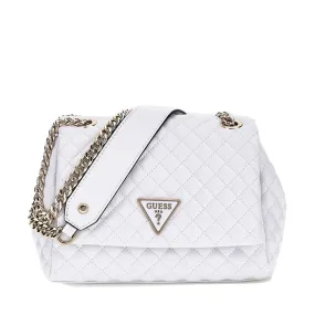 Borsa Donna a Tracolla GUESS Chiusa con Pattina Linea Rianee colore Bianco