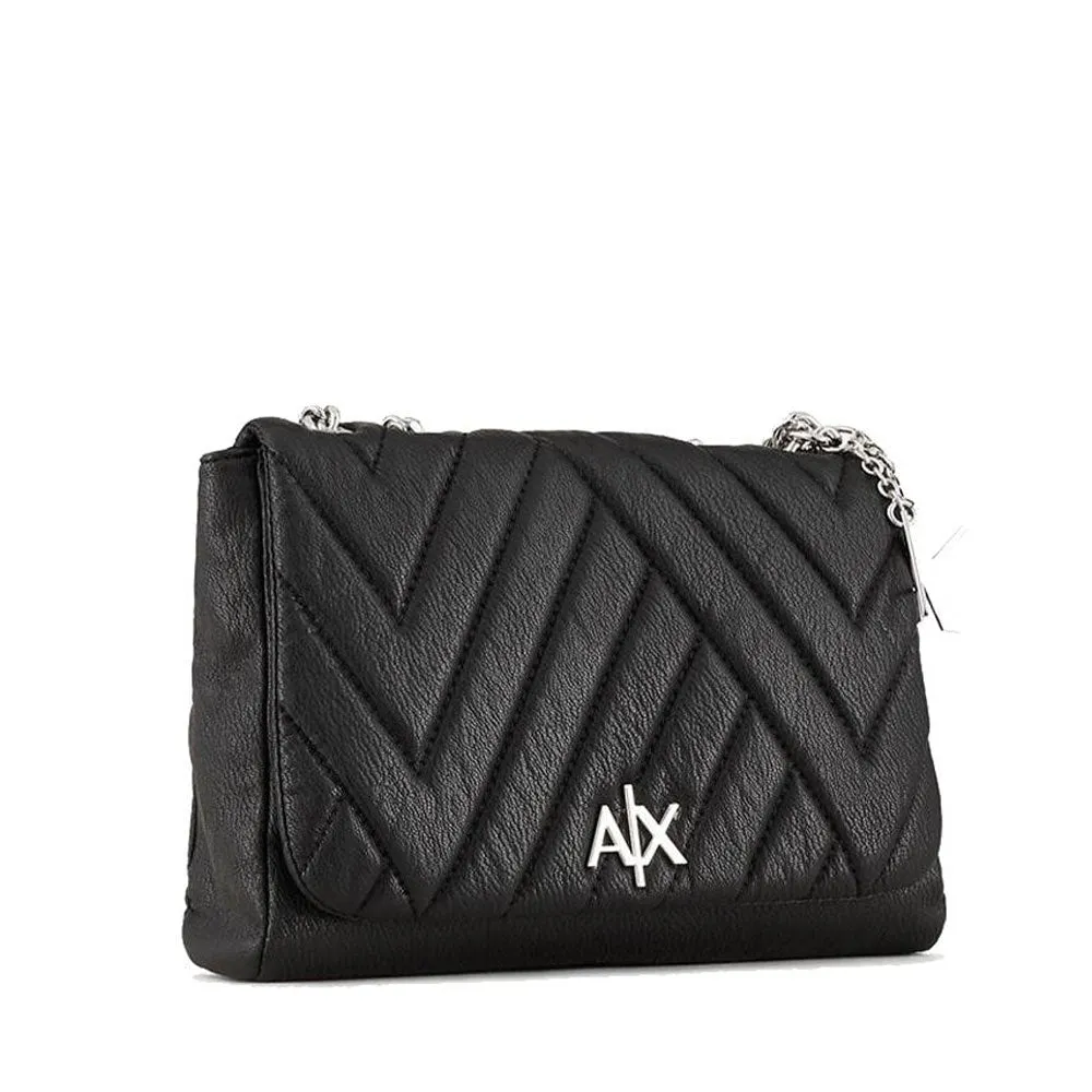 Borsa Donna a Tracolla Trapuntata ARMANI EXCHANGE Chiusa con Pattina Colore Nero