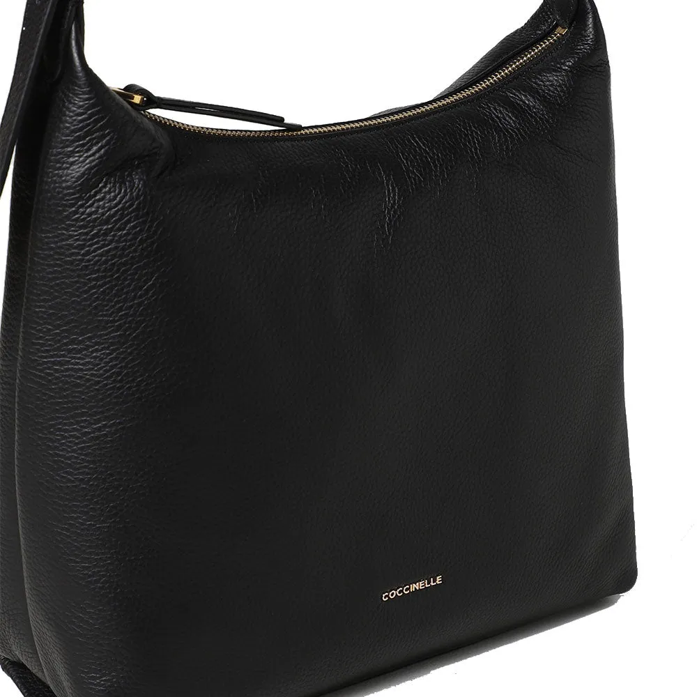 Borsa Donna Hobo a Spalla COCCINELLE in Pelle Linea Gleen colore Nero