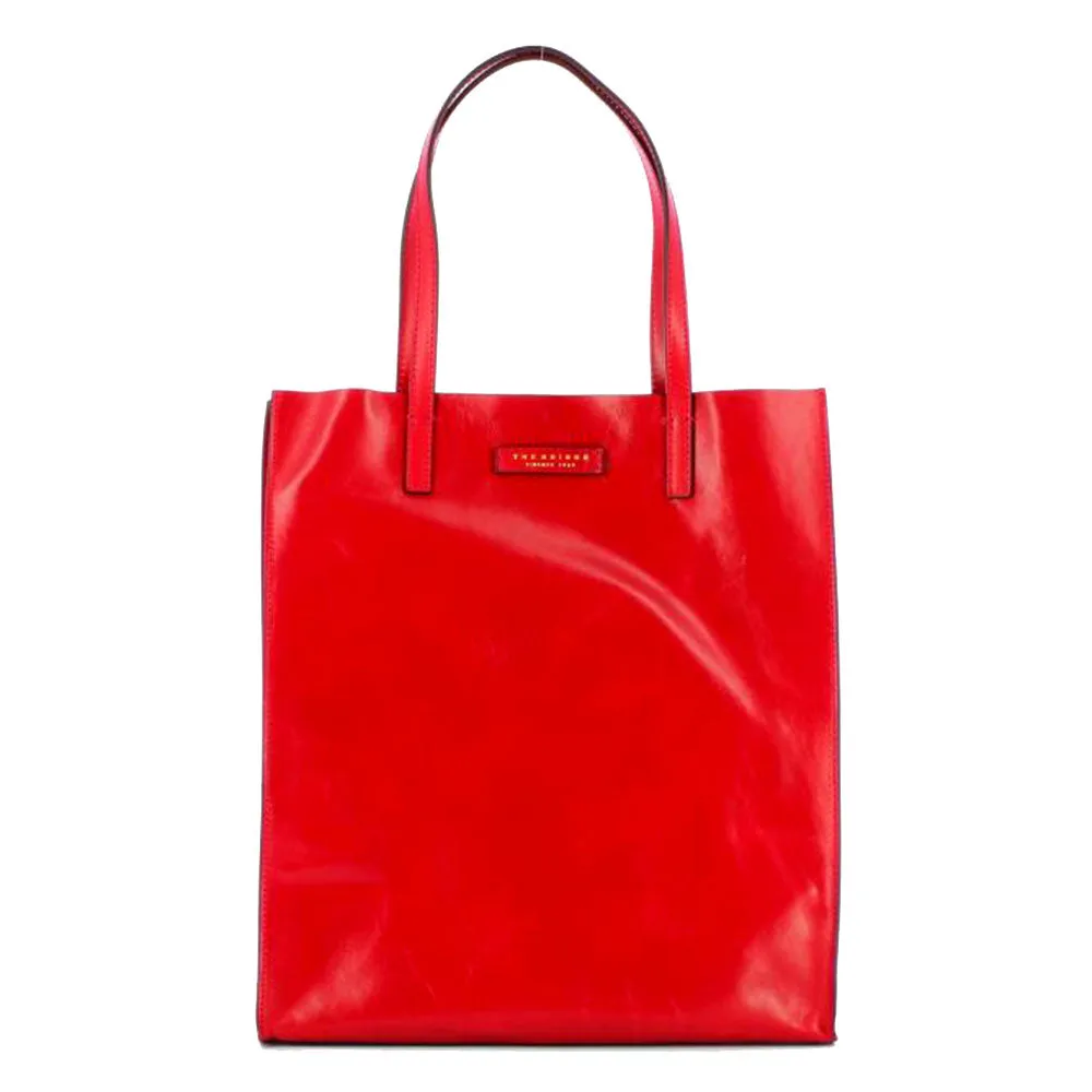 Borsa Donna Shopper Verticale THE BRIDGE in Pelle Rosso Ciliegia linea Mirra