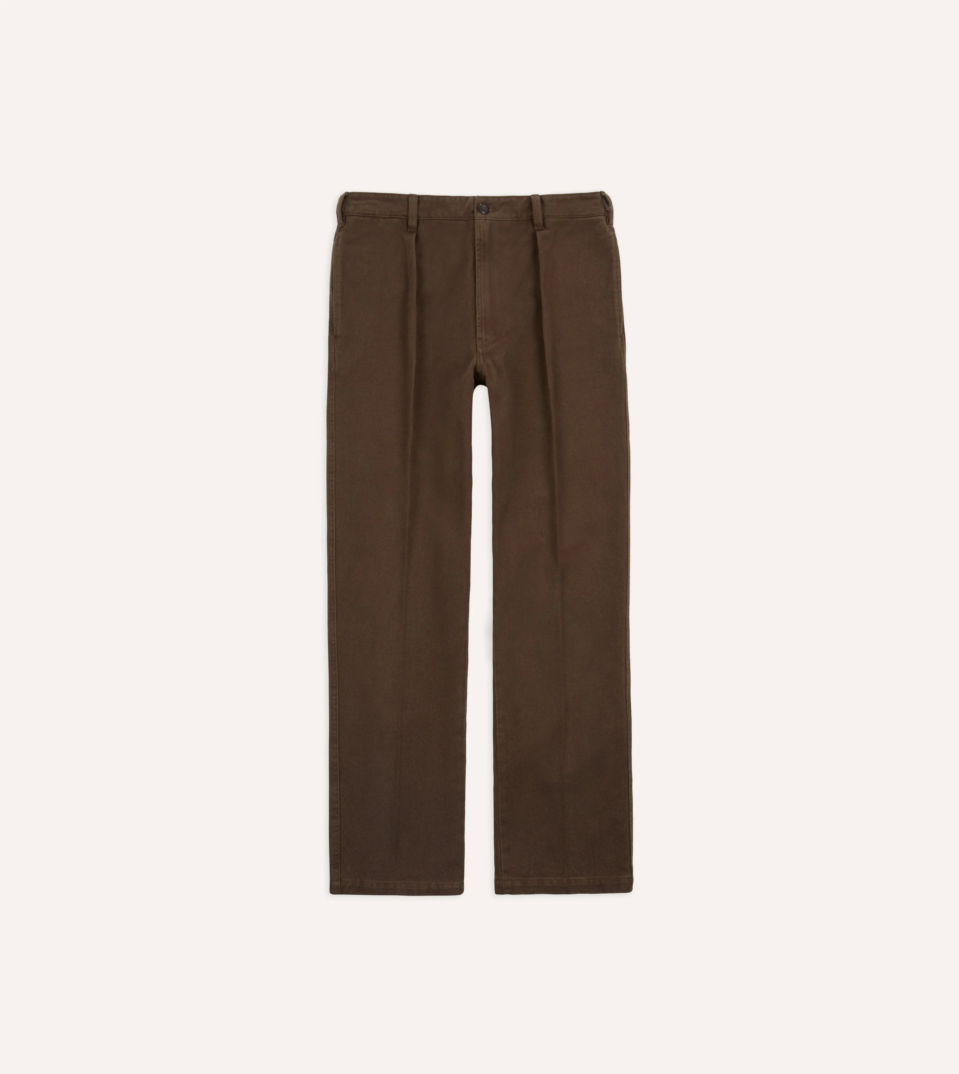 Brown Heavy Cotton Twill Games Trousers