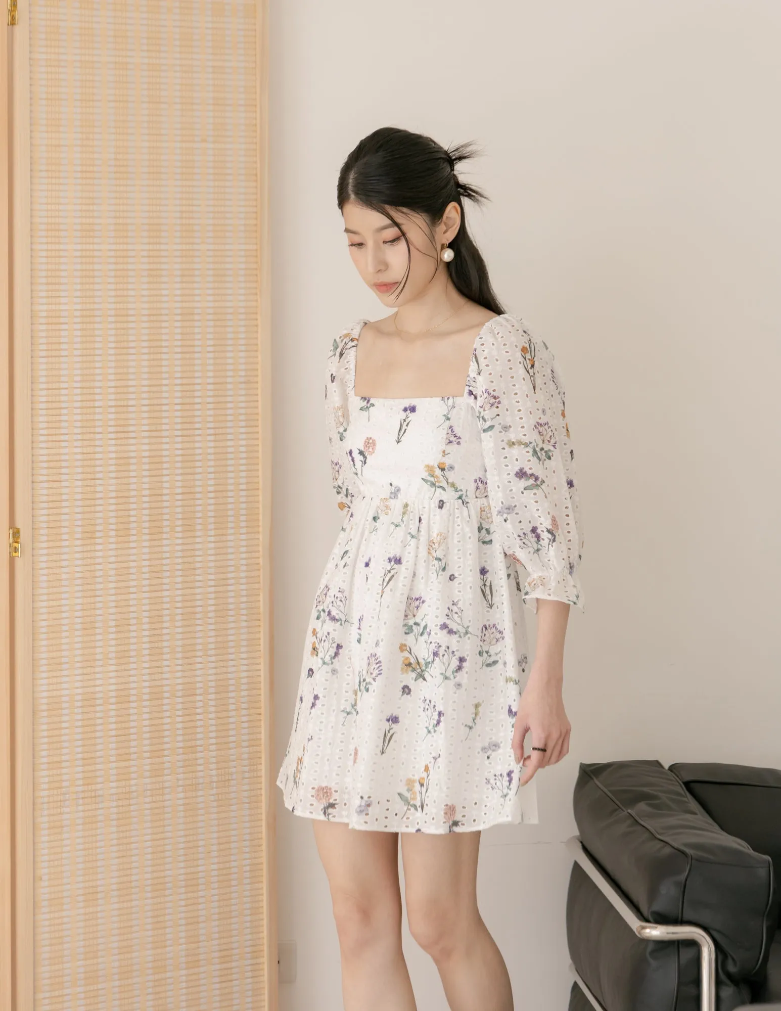 Carly Eyelet Dress in Wildflower