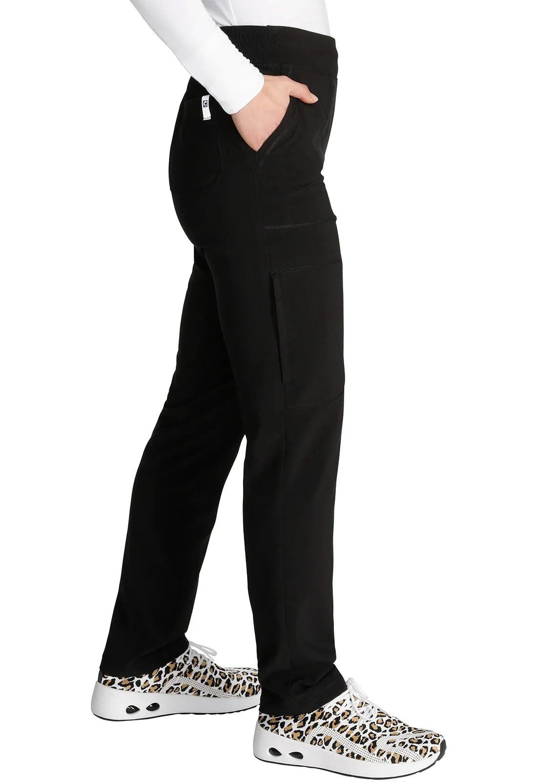 Cherokee CK248 Women's Tapered Leg Pull On Cargo Pant