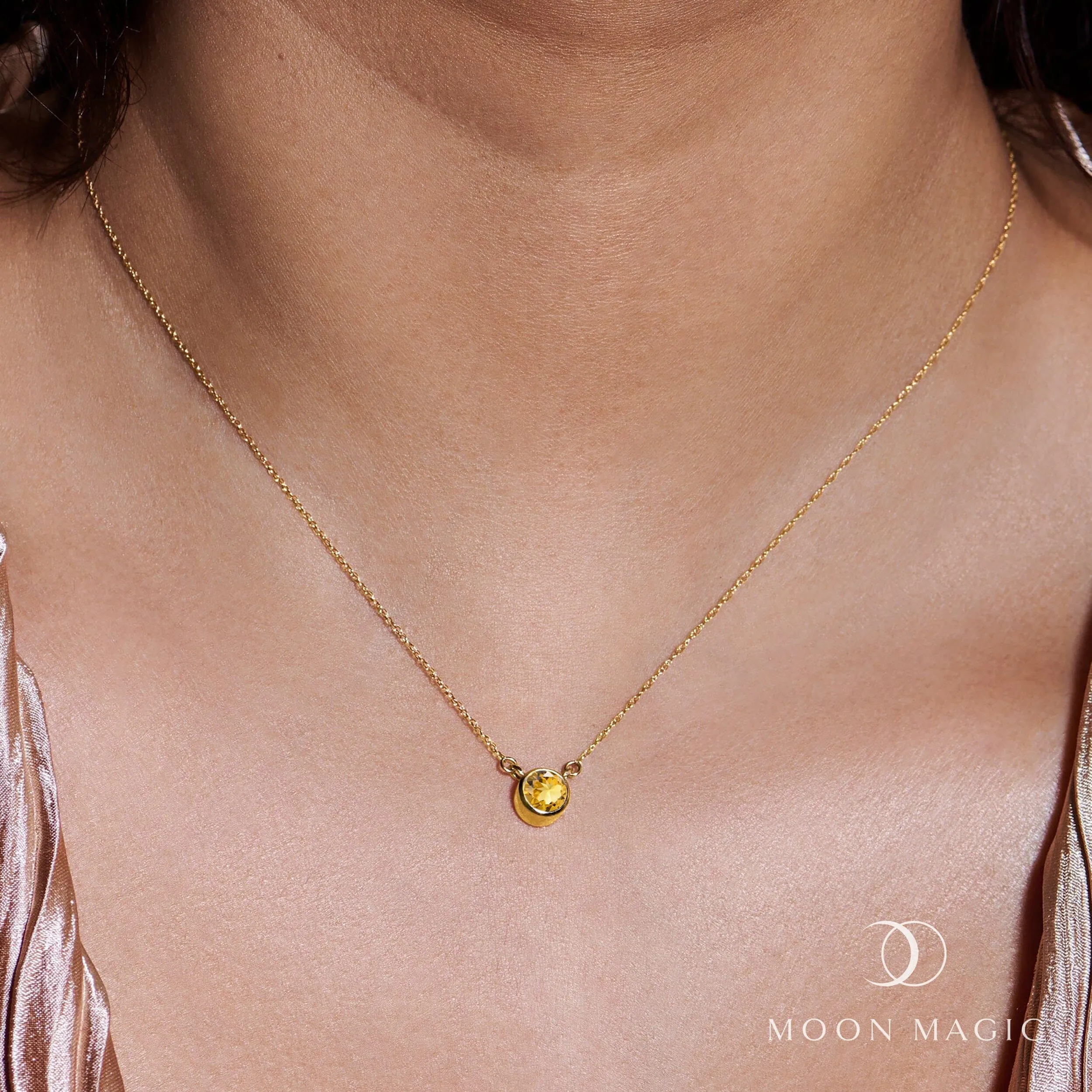 Citrine Necklace - Solitaire