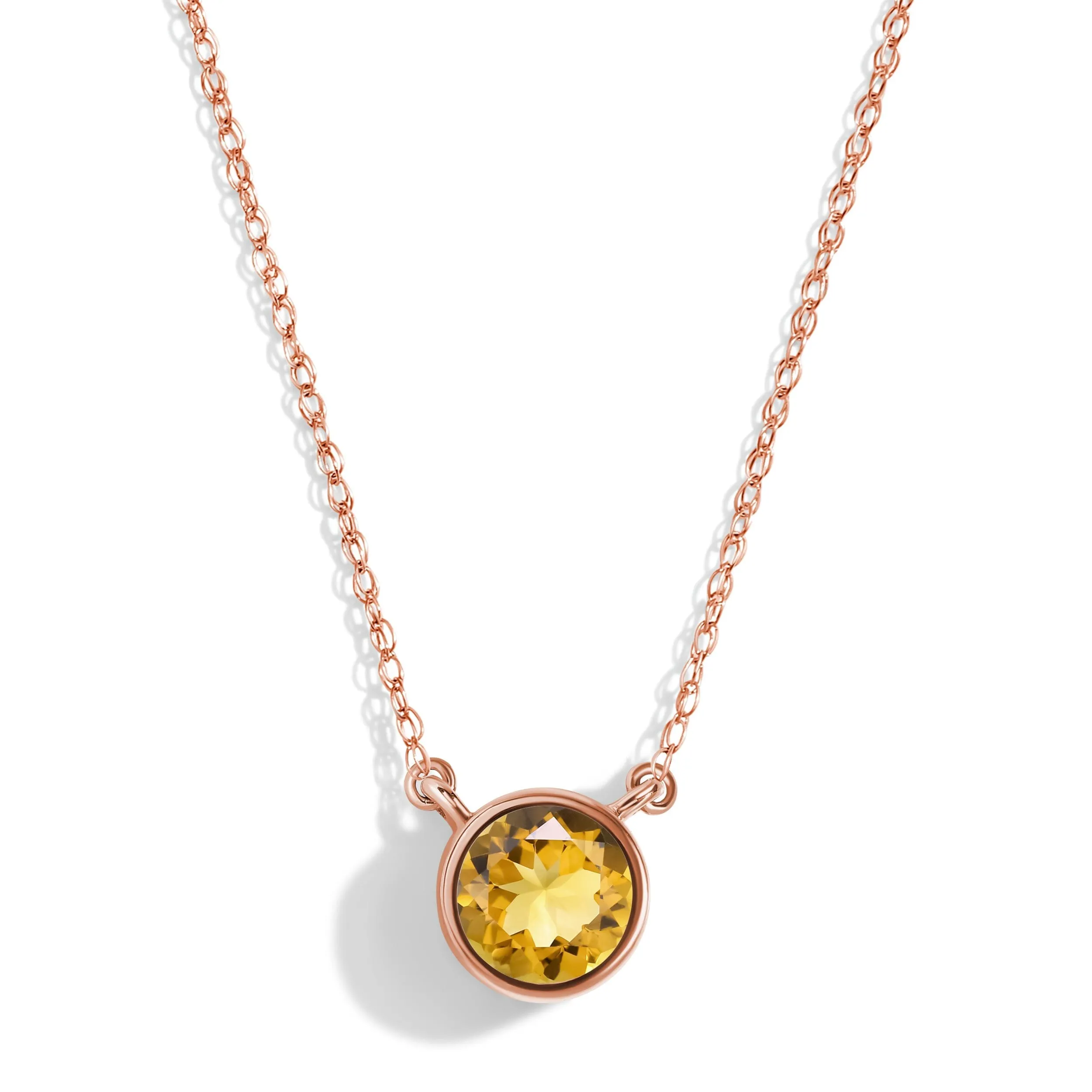 Citrine Necklace - Solitaire