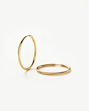 Classic Medium Hoop Earrings | 18ct Gold Plated Vermeil