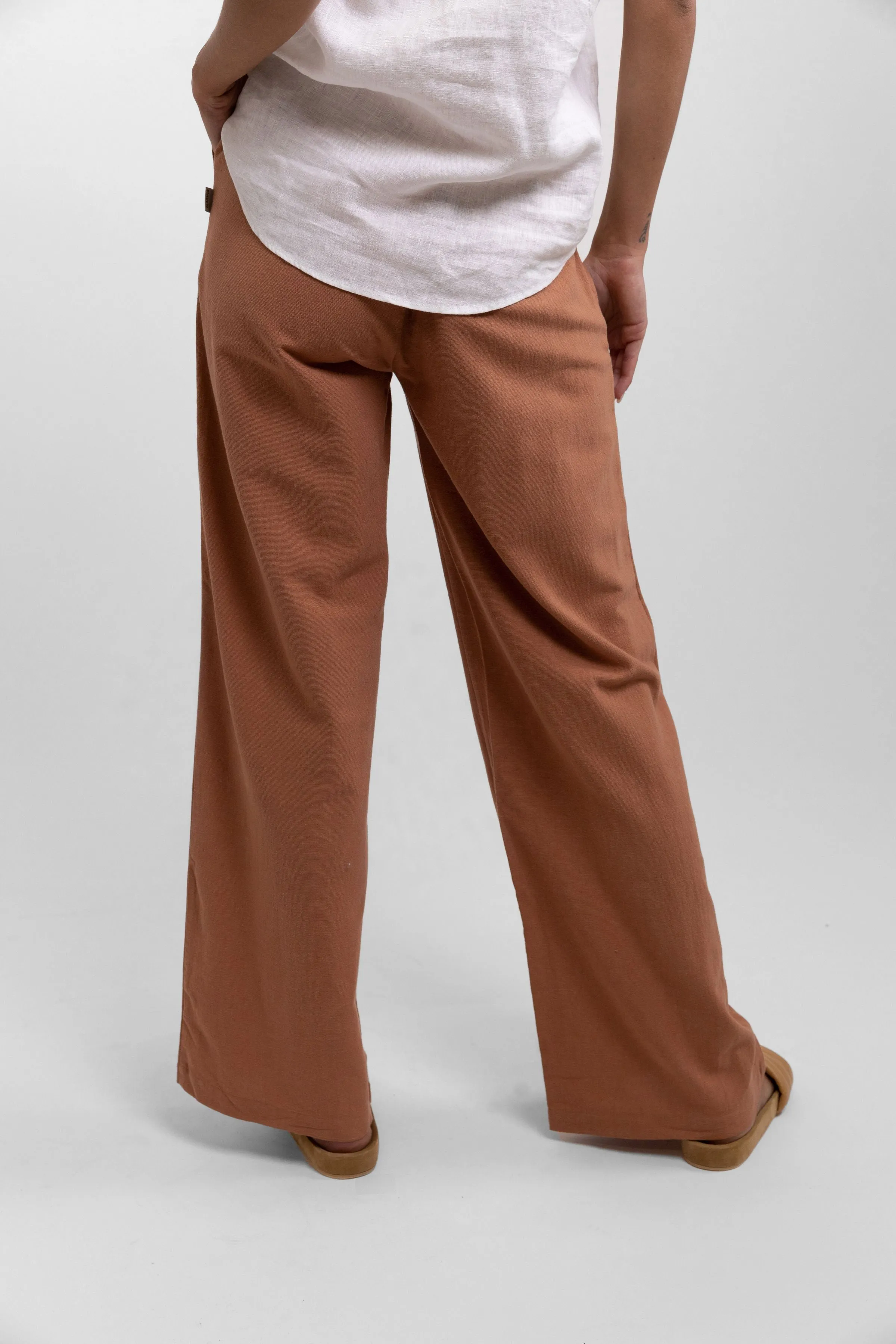 Classic Wide Leg Pant / Baked Clay