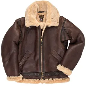 Cockpit USA Mens British R.A.F. Sheepskin Bomber Jacket