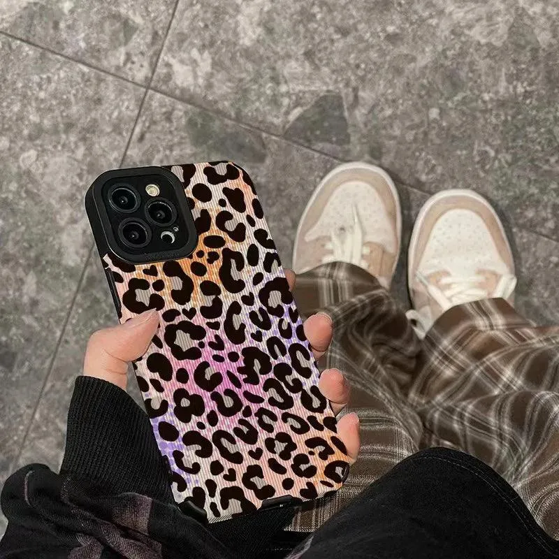 Colorful Leopard Print Phone Case for iPhone 15, 14, 13, 12, 11, Pro Max, 6, 6S, 7, 8, 14 Plus, X, XS, XR - Cute Cover