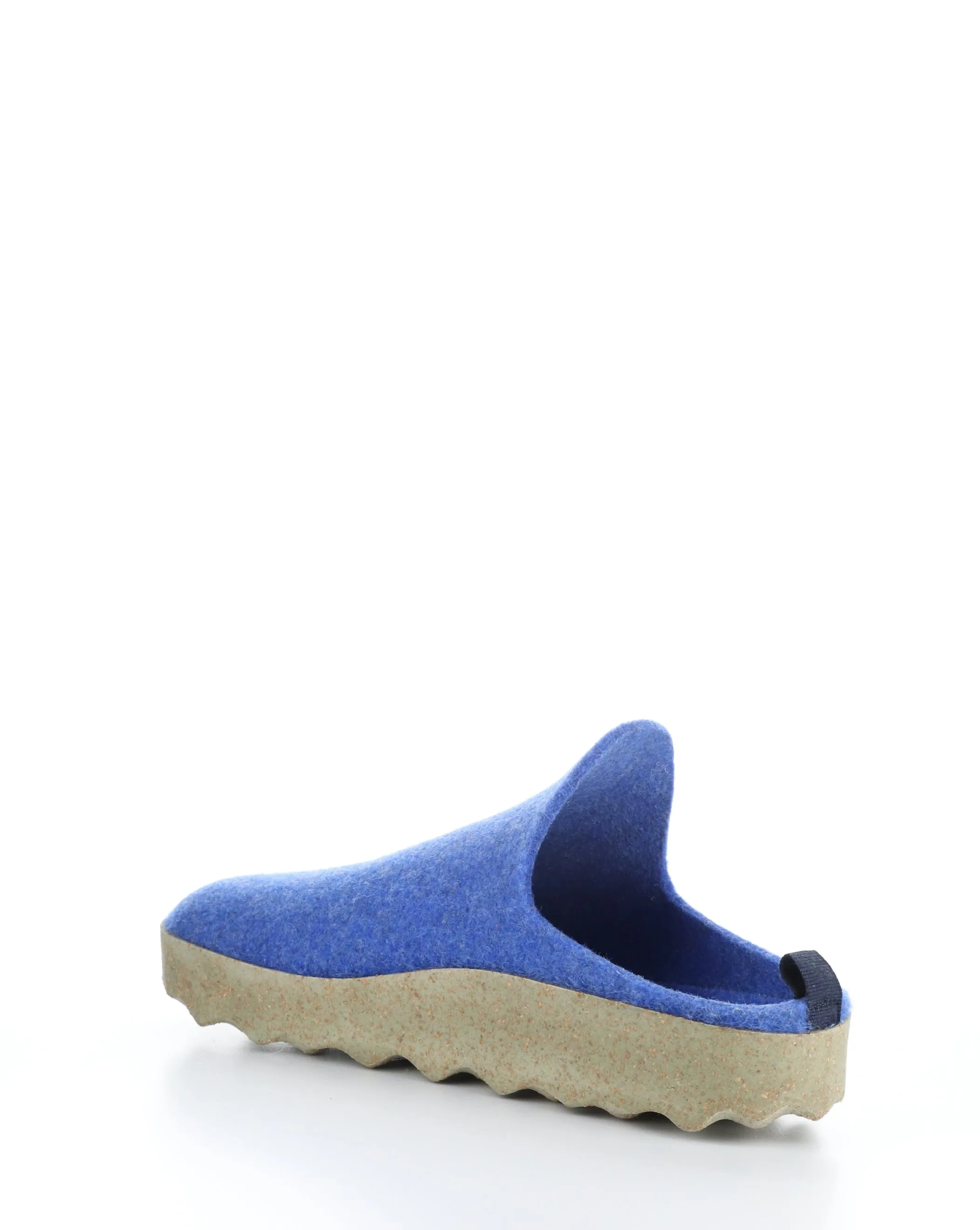 COME023ASP Blue Slip-on Mules