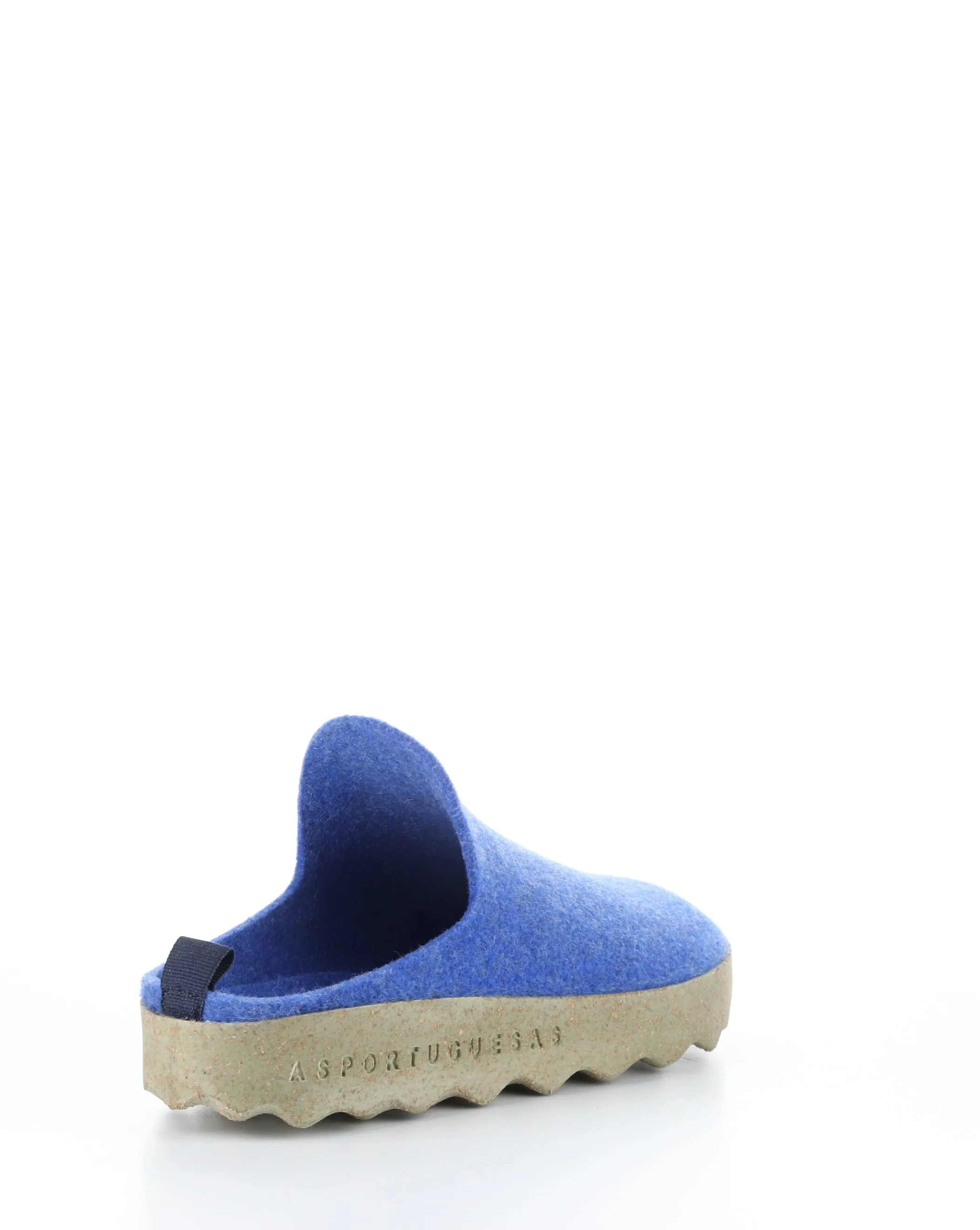 COME023ASP Blue Slip-on Mules