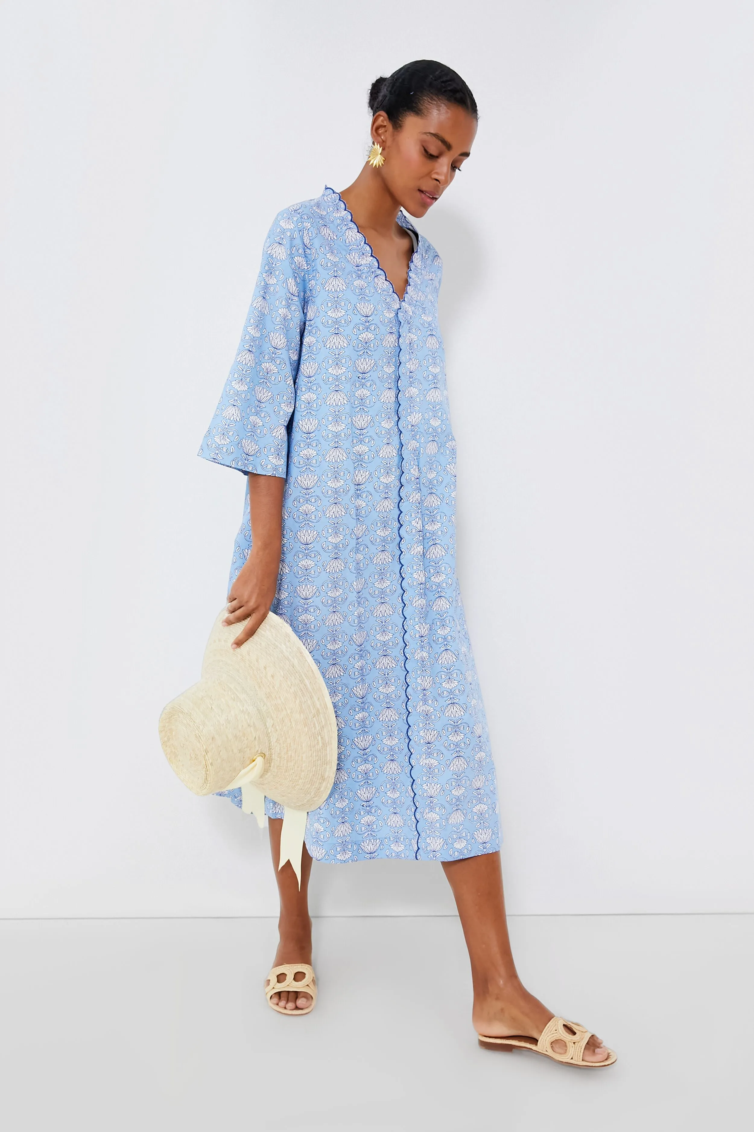 Cornflower Blue Cote D'Azur Caftan