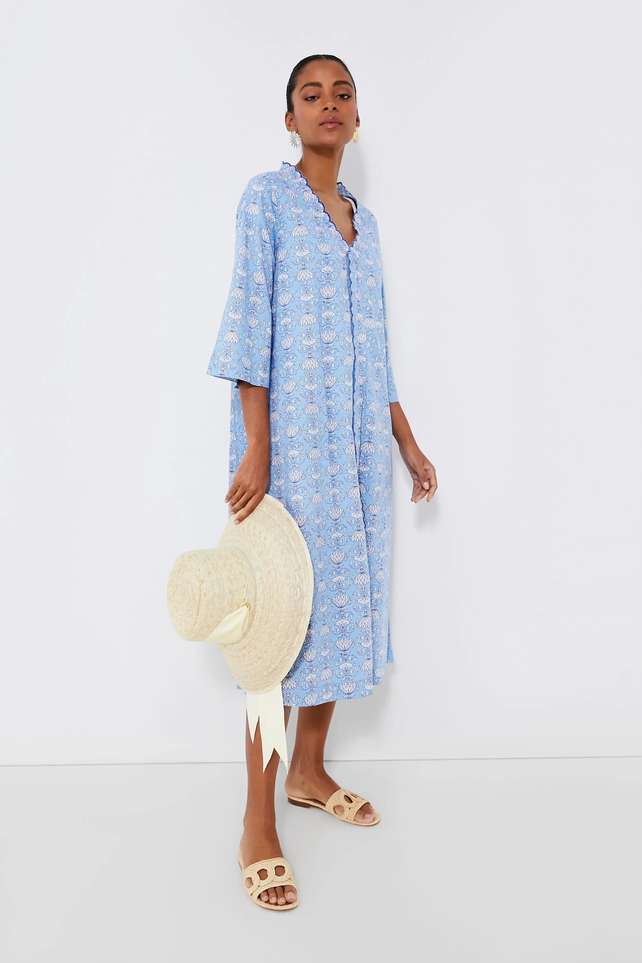 Cornflower Blue Cote D'Azur Caftan