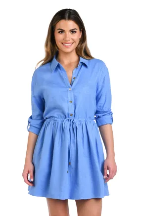 Delphine Coast Tunnel Shirt Dress Cover Up